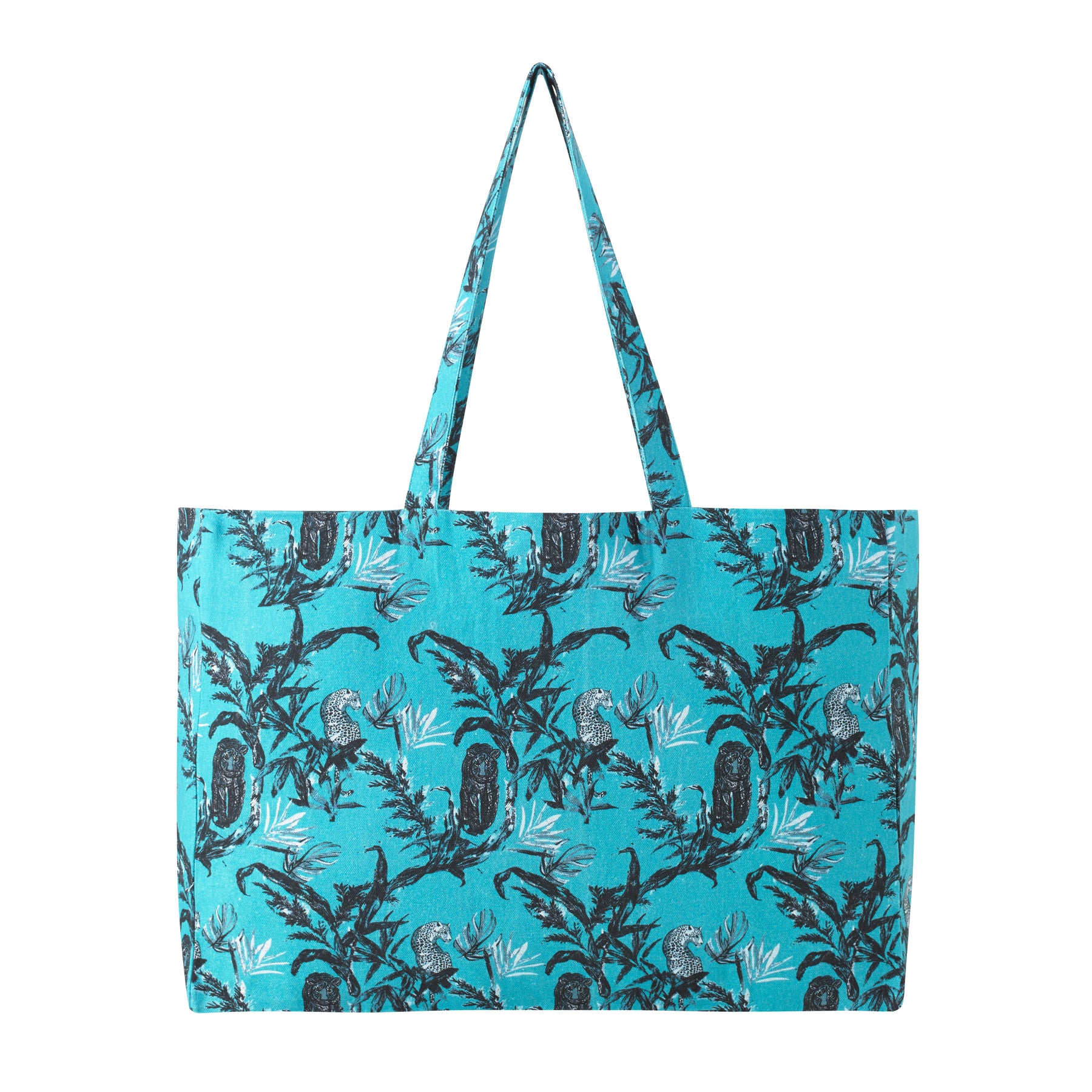 Cotton Beach Bag Blue Jungle – THEIR NIBS